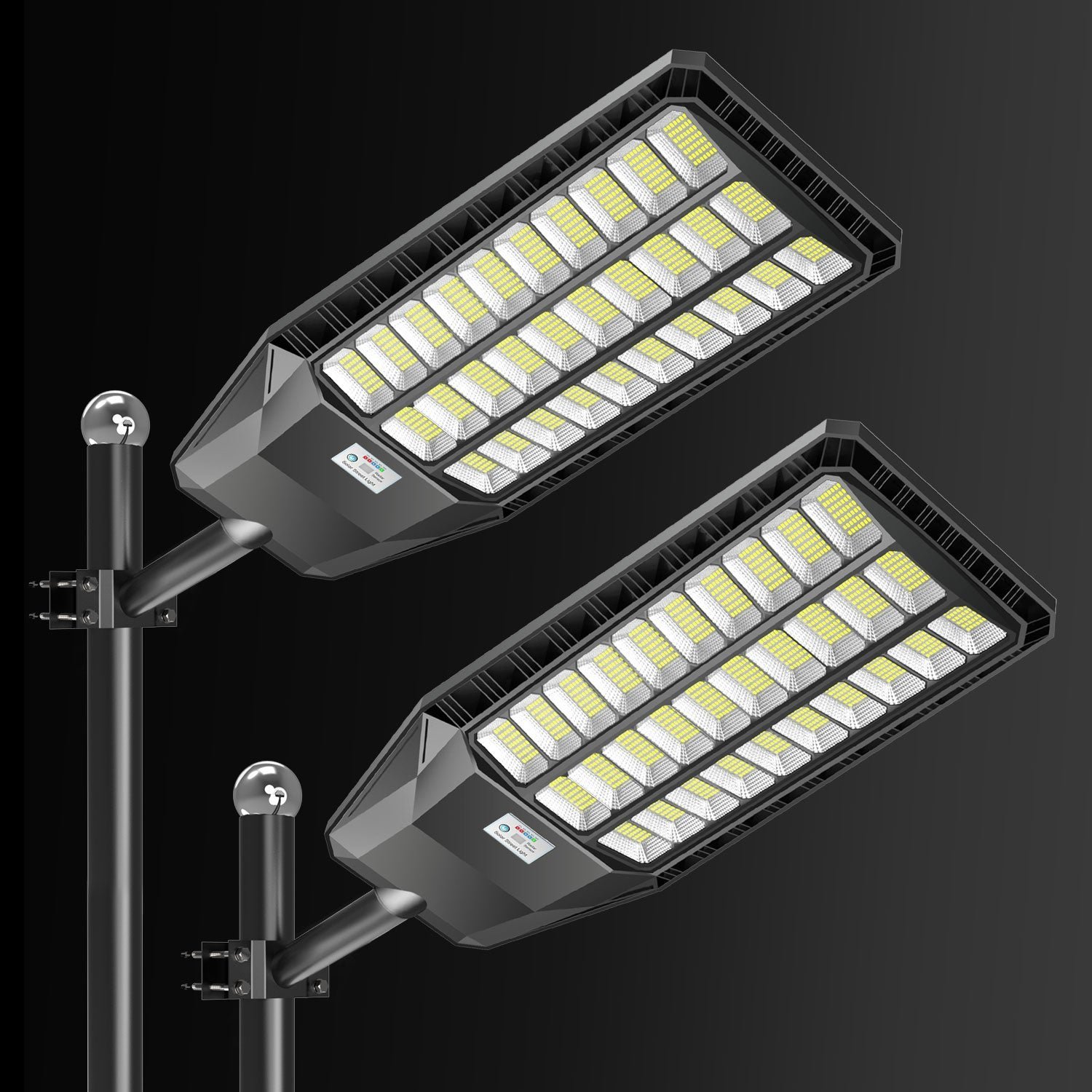 Hykoont TW030 300W Solar Street Light 42000 Lumens Dusk to Dawn 2Pack